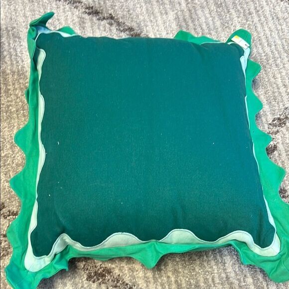 Maeve by Anthropologie Green and Turquoise Scallop Pillow 20x20 - Picture 2 of 6